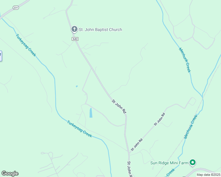 map of restaurants, bars, coffee shops, grocery stores, and more near 1355 Saint John Road in Gordonsville