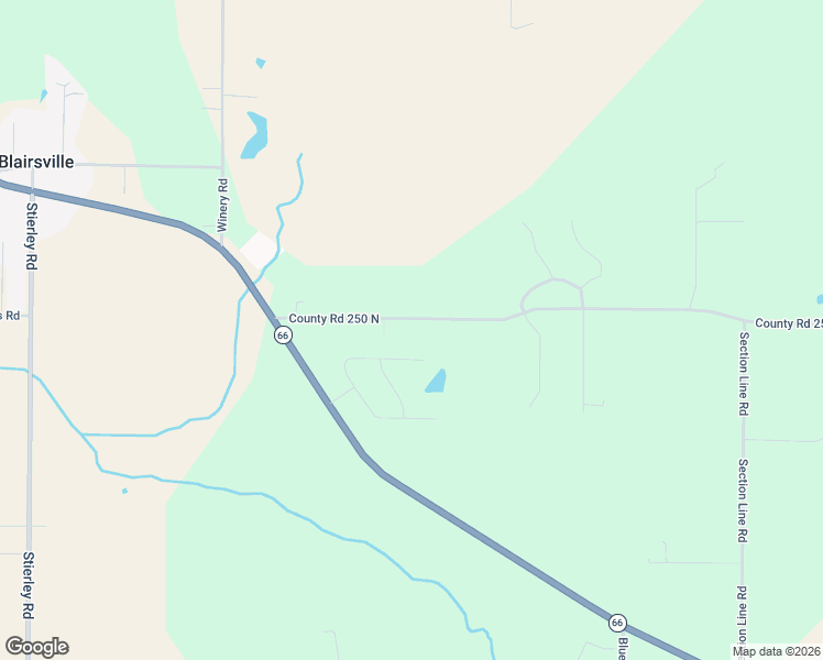 map of restaurants, bars, coffee shops, grocery stores, and more near 9309 County Road 250 North in Wadesville