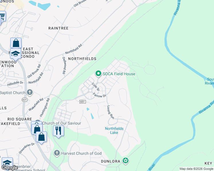 map of restaurants, bars, coffee shops, grocery stores, and more near 880 Belvedere Boulevard in Charlottesville