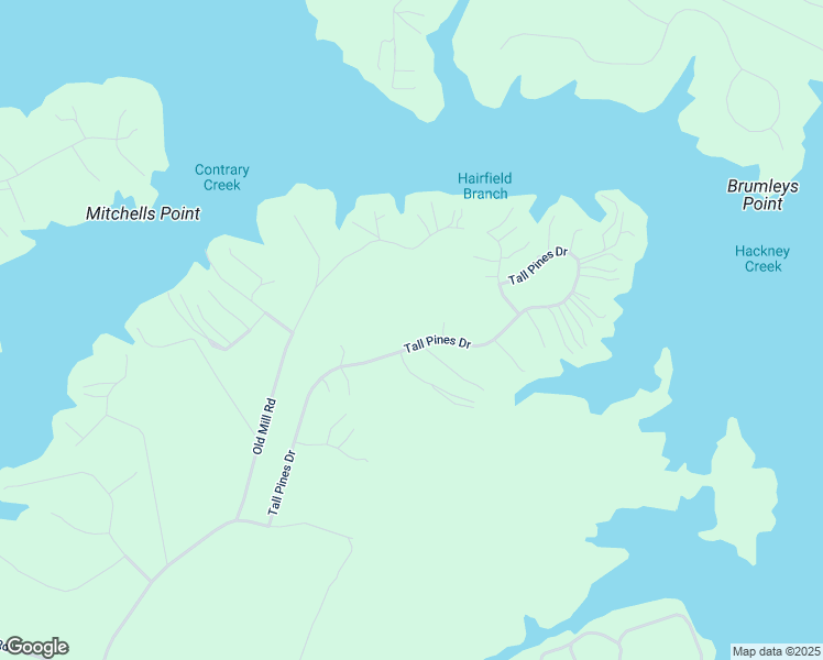 map of restaurants, bars, coffee shops, grocery stores, and more near 547 Tall Pines Drive in Mineral
