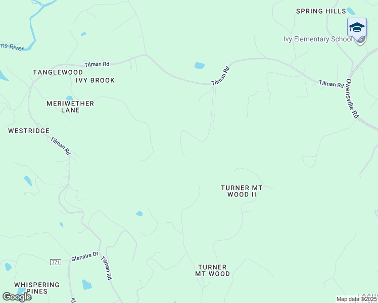 map of restaurants, bars, coffee shops, grocery stores, and more near 1174 High View Drive in Charlottesville