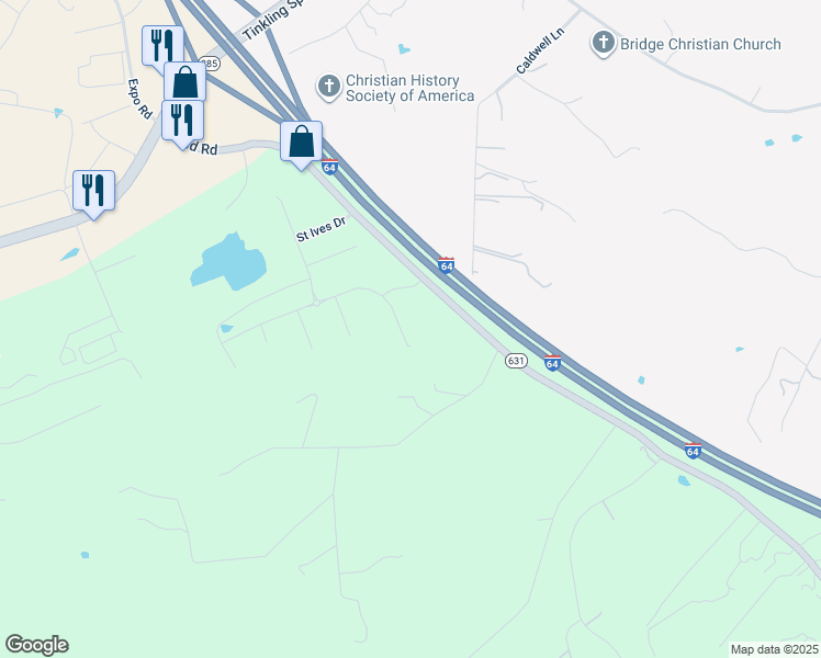 map of restaurants, bars, coffee shops, grocery stores, and more near 186 Rolling Oaks Drive in Fishersville