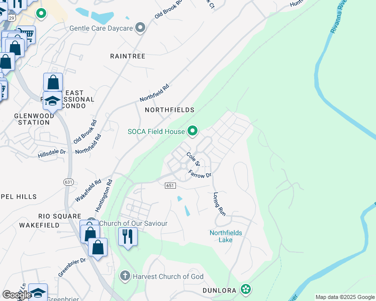 map of restaurants, bars, coffee shops, grocery stores, and more near 812 Cole Street in Charlottesville