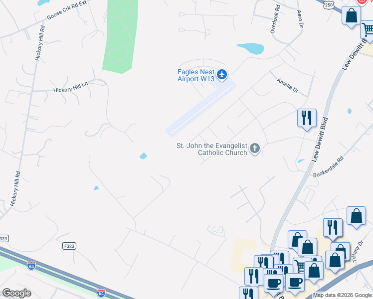 map of restaurants, bars, coffee shops, grocery stores, and more near 249 Aero Drive in Waynesboro