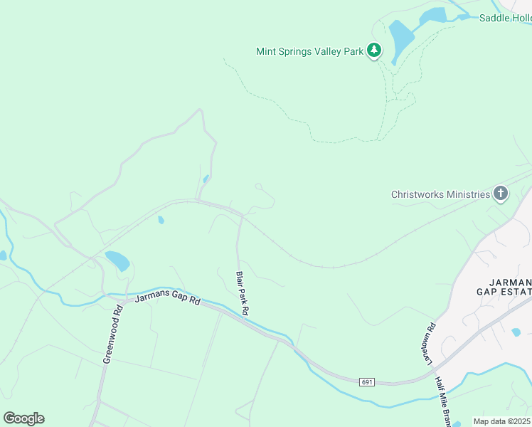 map of restaurants, bars, coffee shops, grocery stores, and more near 1394 Blair Park Road in Crozet