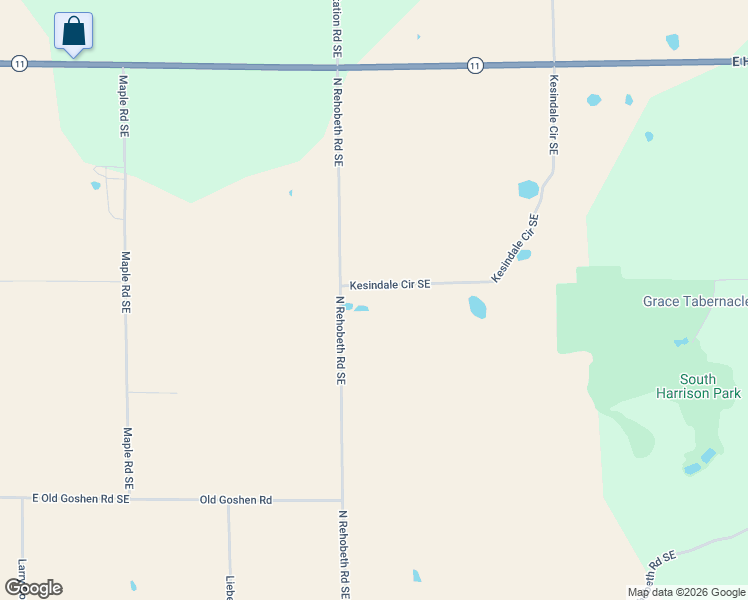 map of restaurants, bars, coffee shops, grocery stores, and more near 8000-8998 Kesindale Circle Southeast in Laconia