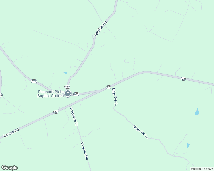 map of restaurants, bars, coffee shops, grocery stores, and more near 8955 Louisa Road in Gordonsville