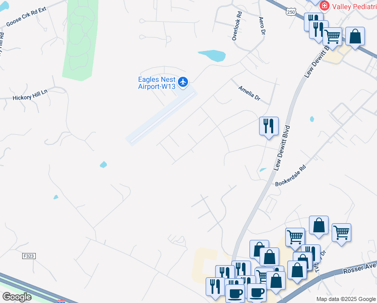 map of restaurants, bars, coffee shops, grocery stores, and more near 309 Bryant Drive in Waynesboro
