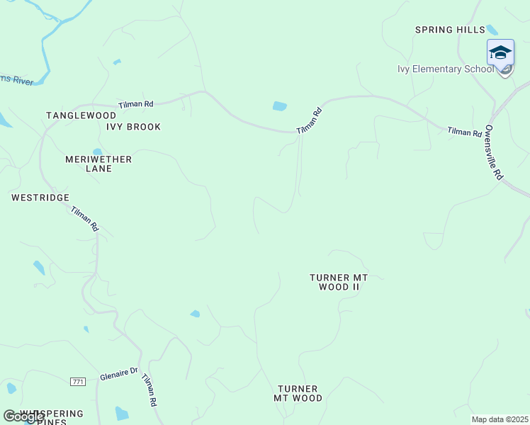 map of restaurants, bars, coffee shops, grocery stores, and more near 1174 High View Drive in Charlottesville
