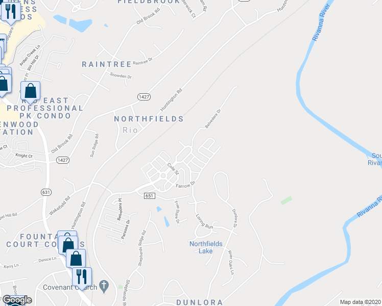 map of restaurants, bars, coffee shops, grocery stores, and more near 974 Belvedere Boulevard in Charlottesville
