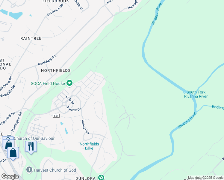 map of restaurants, bars, coffee shops, grocery stores, and more near 1796 Fowler Street in Charlottesville