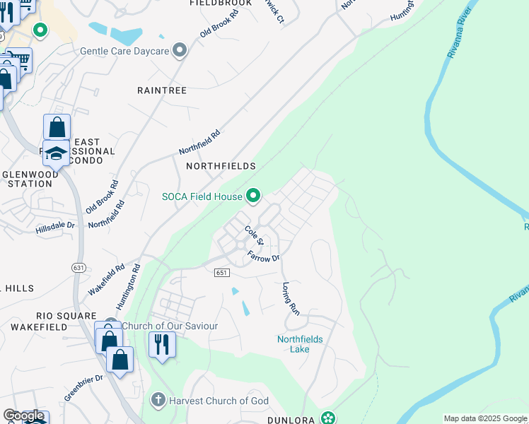 map of restaurants, bars, coffee shops, grocery stores, and more near 845 Belvedere Boulevard in Charlottesville