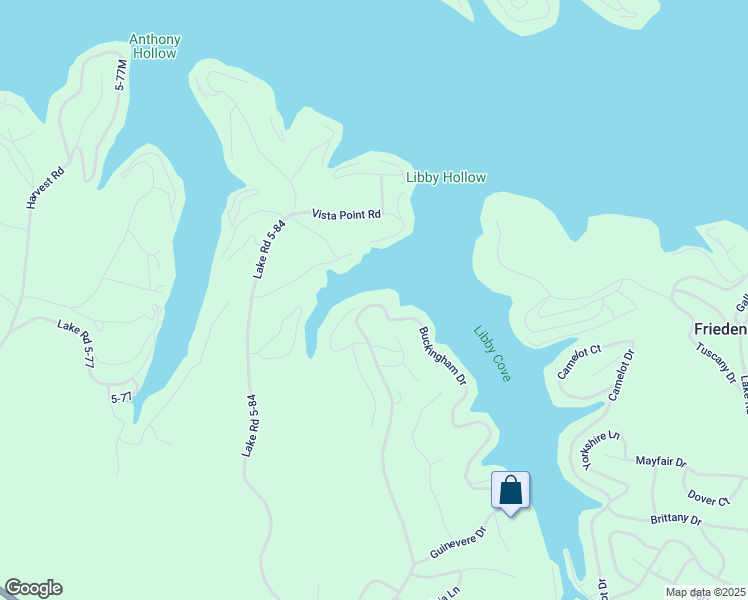 map of restaurants, bars, coffee shops, grocery stores, and more near 1595 Buckingham Drive in Camdenton