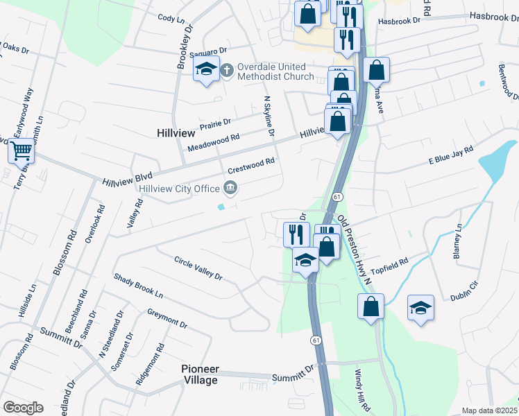 map of restaurants, bars, coffee shops, grocery stores, and more near 193 Tanyard Park Place in Louisville