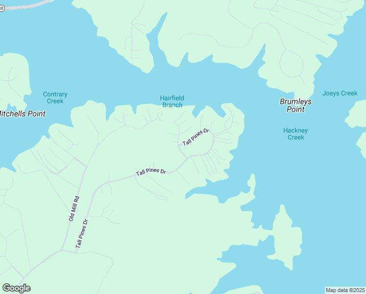 map of restaurants, bars, coffee shops, grocery stores, and more near 1163 Tall Pines Drive in Mineral