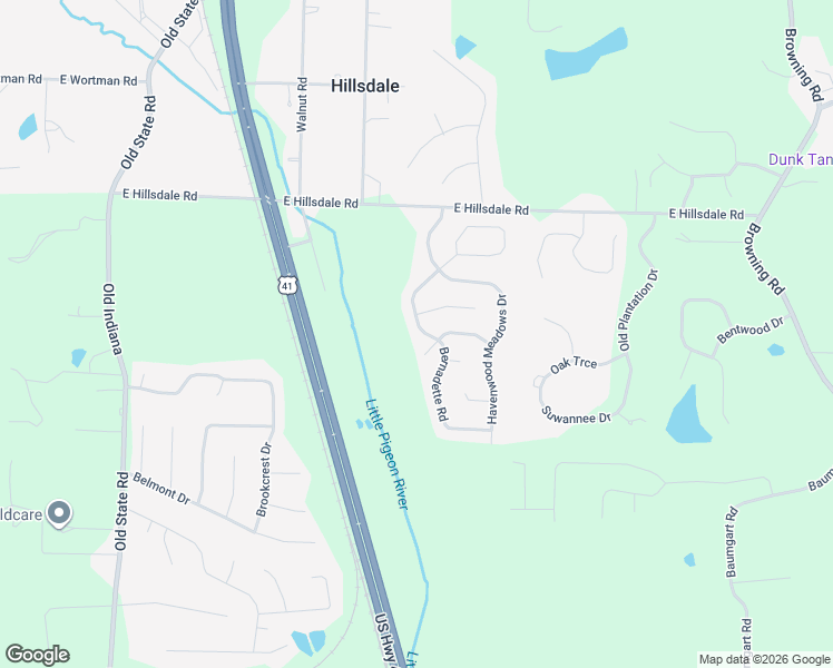 map of restaurants, bars, coffee shops, grocery stores, and more near 827 Saint Giles Court in Evansville