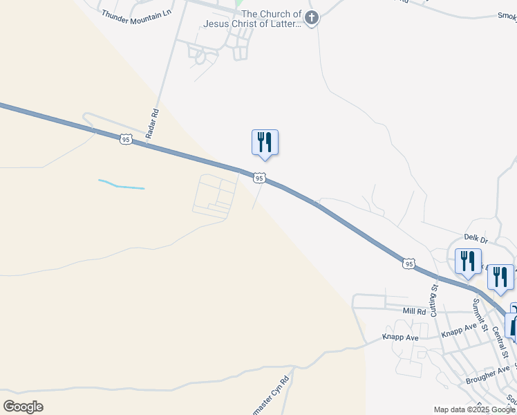 map of restaurants, bars, coffee shops, grocery stores, and more near 937 Main Street in Tonopah