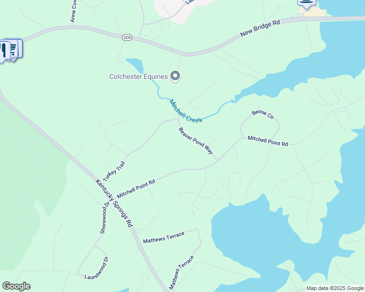 map of restaurants, bars, coffee shops, grocery stores, and more near 185 Beaver Pond Way in Mineral