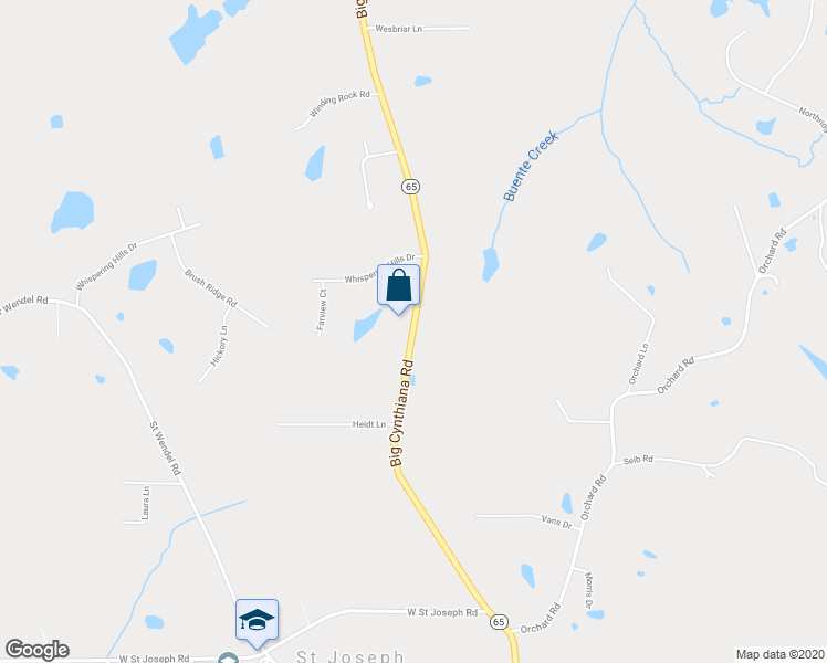 map of restaurants, bars, coffee shops, grocery stores, and more near 10600 Big Cynthiana Road in Evansville