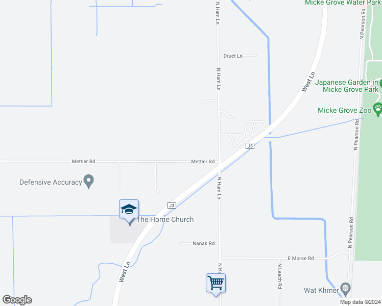 map of restaurants, bars, coffee shops, grocery stores, and more near 2061 Mettler Road in Lodi