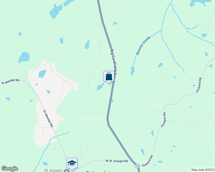 map of restaurants, bars, coffee shops, grocery stores, and more near 10520 Big Cynthiana Road in Evansville