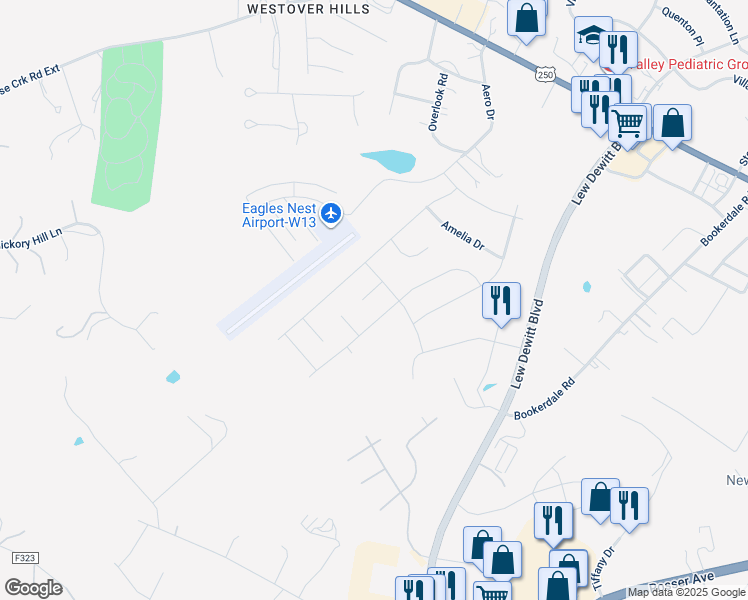 map of restaurants, bars, coffee shops, grocery stores, and more near 18 Sarah Jayne Court in Waynesboro
