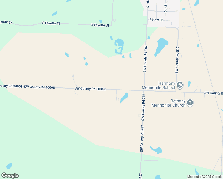 map of restaurants, bars, coffee shops, grocery stores, and more near Southwest County Road 10008 in Bates County