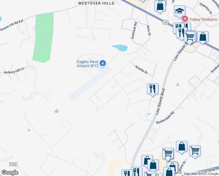 map of restaurants, bars, coffee shops, grocery stores, and more near 25 Sarah Jayne Court in Waynesboro