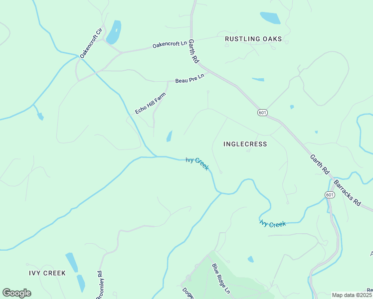 map of restaurants, bars, coffee shops, grocery stores, and more near 1275 Inglecress Drive in Charlottesville