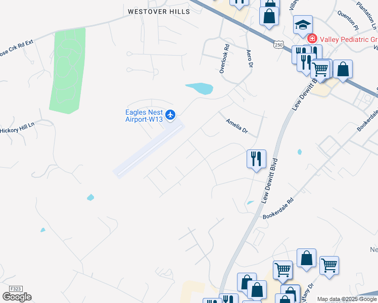 map of restaurants, bars, coffee shops, grocery stores, and more near 13 Sarah Jayne Court in Waynesboro