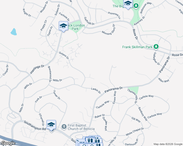 map of restaurants, bars, coffee shops, grocery stores, and more near 403 Gerald Court in Benicia