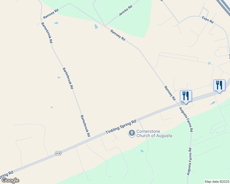 map of restaurants, bars, coffee shops, grocery stores, and more near 1149 Tinkling Spring Road in Staunton
