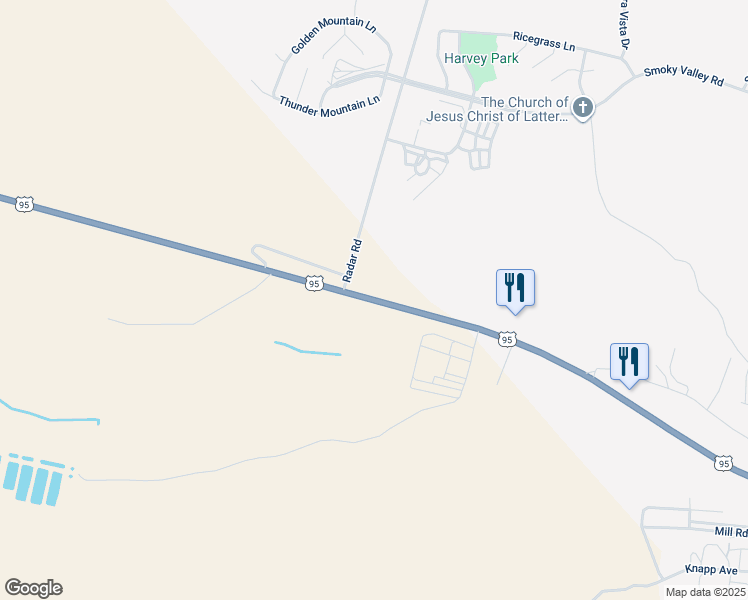 map of restaurants, bars, coffee shops, grocery stores, and more near 1137 North Main Street in Tonopah