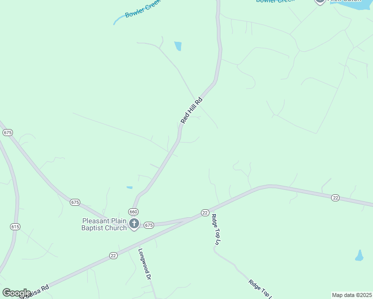 map of restaurants, bars, coffee shops, grocery stores, and more near 396 Red Hill Road in Gordonsville