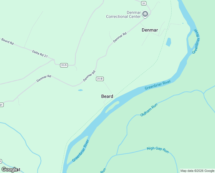 map of restaurants, bars, coffee shops, grocery stores, and more near Beard Post Office Road in Pocahontas County