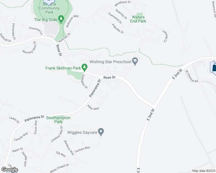 map of restaurants, bars, coffee shops, grocery stores, and more near 289 Columbia Circle in Benicia