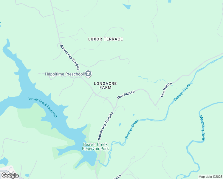 map of restaurants, bars, coffee shops, grocery stores, and more near 4170 Longacre Farm Lane in Charlottesville
