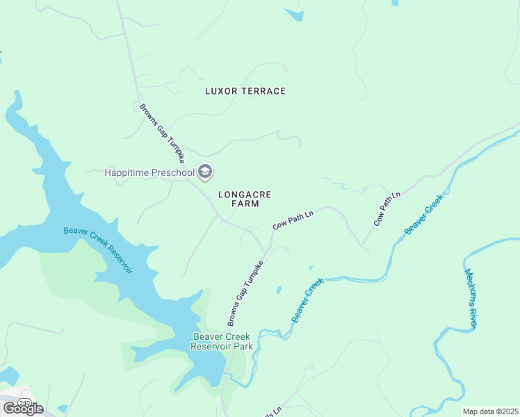 map of restaurants, bars, coffee shops, grocery stores, and more near 4170 Longacre Farm Lane in Charlottesville
