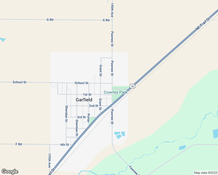map of restaurants, bars, coffee shops, grocery stores, and more near 112 North Pawnee in Garfield