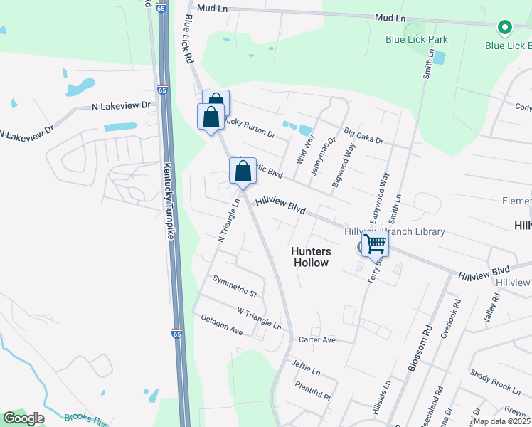 map of restaurants, bars, coffee shops, grocery stores, and more near 184 Cannon Court in Louisville