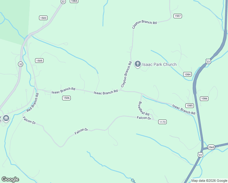 map of restaurants, bars, coffee shops, grocery stores, and more near Isaac Branch Road in Lawrence County
