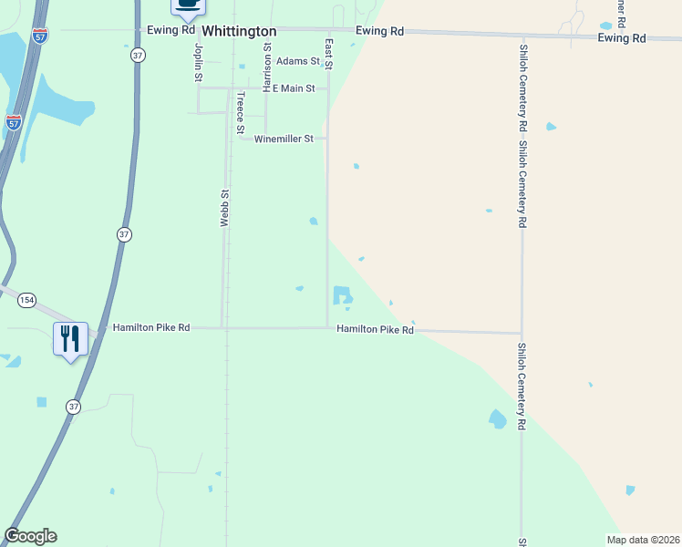 map of restaurants, bars, coffee shops, grocery stores, and more near 401-15298 East Street in Whittington