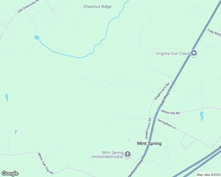 map of restaurants, bars, coffee shops, grocery stores, and more near 182 Oak Ridge Lane in Staunton