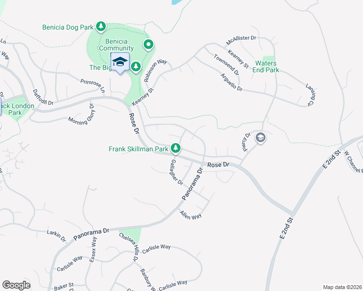 map of restaurants, bars, coffee shops, grocery stores, and more near 473 McCall Drive in Benicia