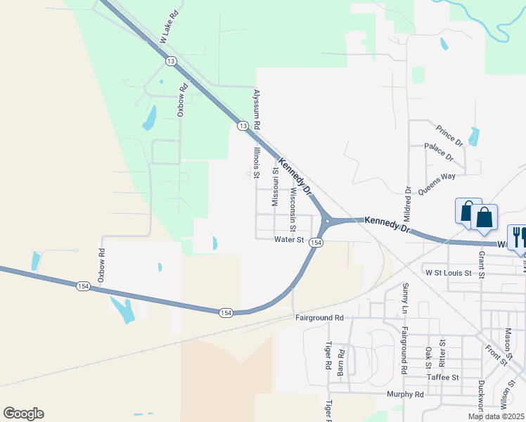 map of restaurants, bars, coffee shops, grocery stores, and more near 108 Illinois Street in Pinckneyville