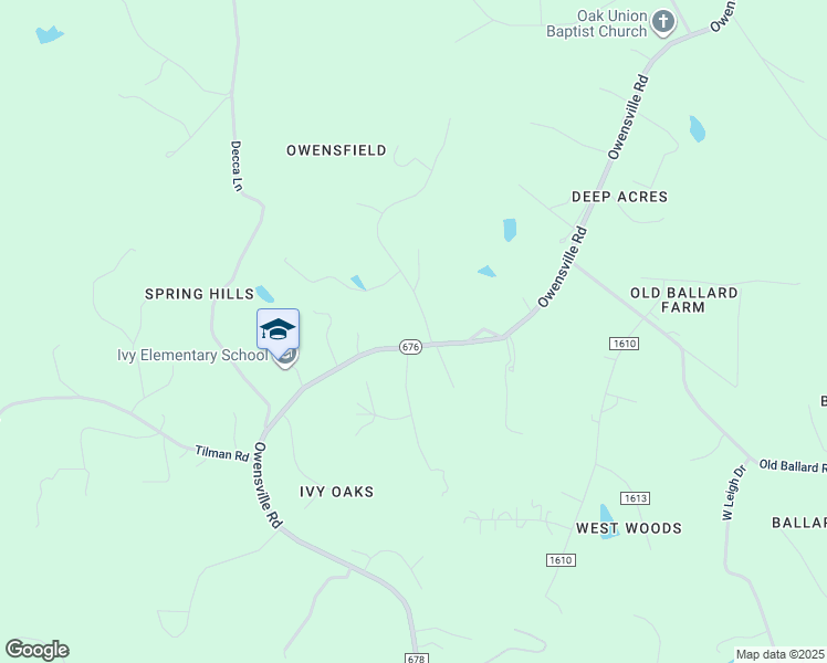 map of restaurants, bars, coffee shops, grocery stores, and more near 1690 Owensfield Drive in Charlottesville