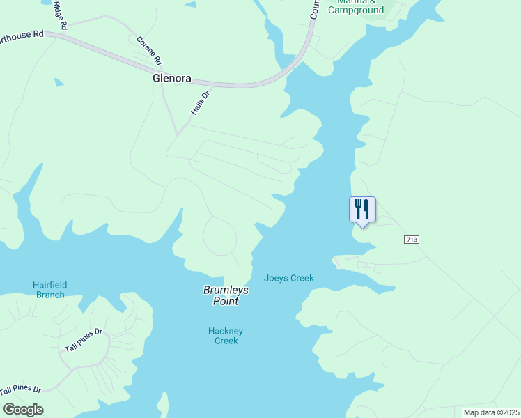 map of restaurants, bars, coffee shops, grocery stores, and more near 4640 Halls Drive in Spotsylvania