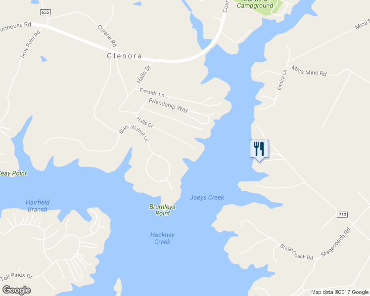 map of restaurants, bars, coffee shops, grocery stores, and more near 4640 Halls Drive in Spotsylvania