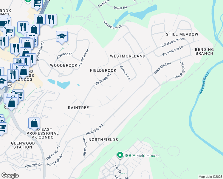 map of restaurants, bars, coffee shops, grocery stores, and more near 1661-1665 Robin Hill Court in Charlottesville