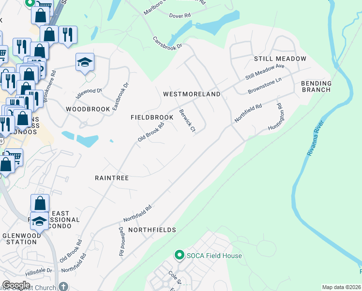 map of restaurants, bars, coffee shops, grocery stores, and more near 1221 Bixham Lane in Charlottesville